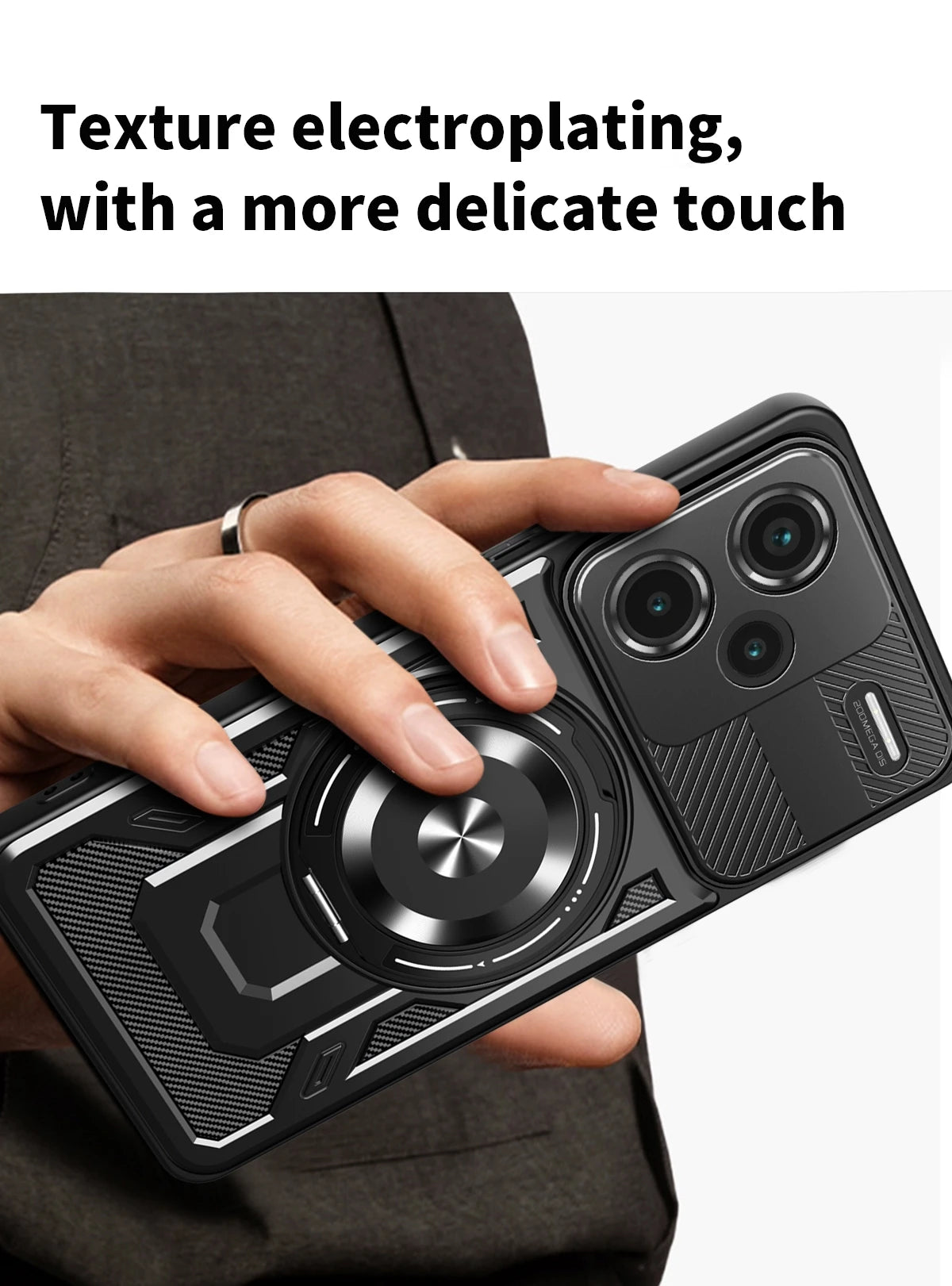 For Redmi Note 13 Pro Plus Case Armor Shockproof Phone Cover for Xiaomi Redmy Note13 Pro + Plus 5G Car Magnetic Holder Funda