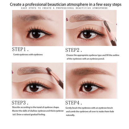 10-50Pcs Card Eyebrow Stencil Reusable Eyebrow Stencil Eye Brow Drawing Guide Beauty Tool Stickers Styling Shaping Template Card