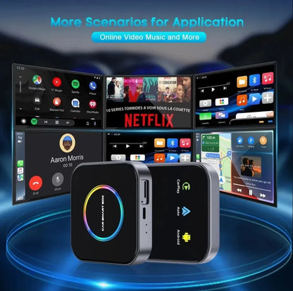 3in1 Ai Box 4G For apple android auto wireless carplay adapter Adaptor For netflix Youtube 4k Ai Box android 13 8+128G WIFI