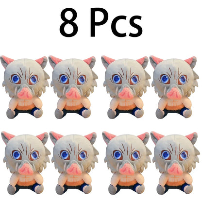 20cm Hot Japan Demon Slayer Plush Dolls Lovely Anime Kimetsu No Yaiba Kamado Tanjirou Nezuko Zenitsu Kyoujurou Toys Kids Gifts
