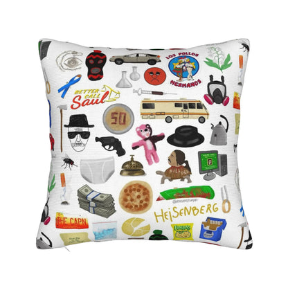 Saul Goodman Actor Square Pillow Case Breaking Bad Cushion Covers Customized Zippered Decorative Pillowcase for Sofa 40*40cm