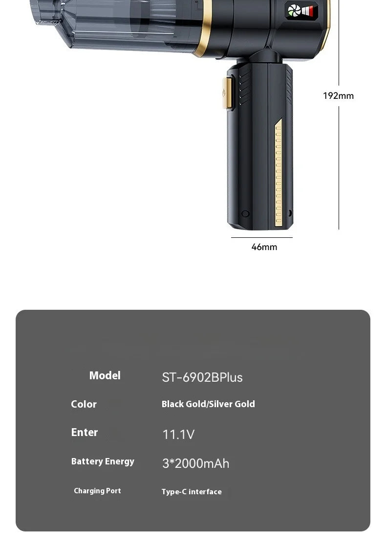 Car Vacuum Cleaner High Power Portable Handheld Wireless Brushless Motor Cleaning Machine Powerful Air Duster for Home Appliance