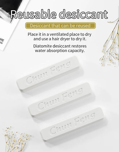 3Pcs/Set Unique Drying Strip Diatomaceous Earth Food Drying Strip Wide Application Safe No Odor Kitchen Moisture Repellent