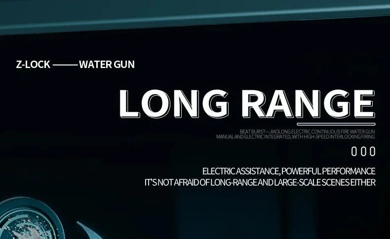 Electric Water Gun with LED Light Large-capacity Long-range Shooting Water Gun Summer Outdoor Game Toy Children's Adults' Gift