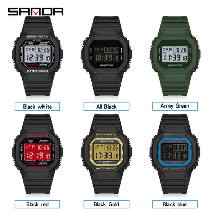 SANDA Fashion Top Brand G Style Digital Men's Watch Luxury Military Sport Waterproof Alarm Stopwatch Clock Men Relogio Masculino