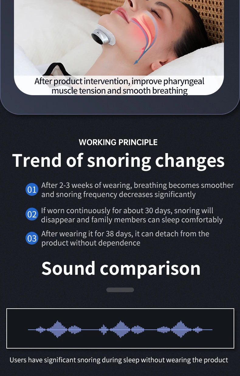 Smart Anti-Snoring Devices Magnetic Anti Snore EMS Easy Breathe Improve Sleeping Aid Apnea Guard Night Device Dropshipping