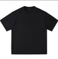 300g Thick Combed Cotton Round Neck T-shirt, Solid Color Loose Fit Simple and Casual Basic Style Suitable for Both Men and Women