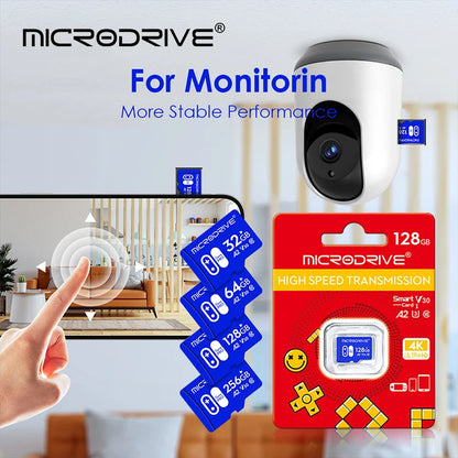 V30 U3 High Speed Memory Card 32GB 64GB 128G 256GB Flash UHS-3 Micro Mini SD Card For 4K Camera / TV / Nintendo Game / Gopro UAV
