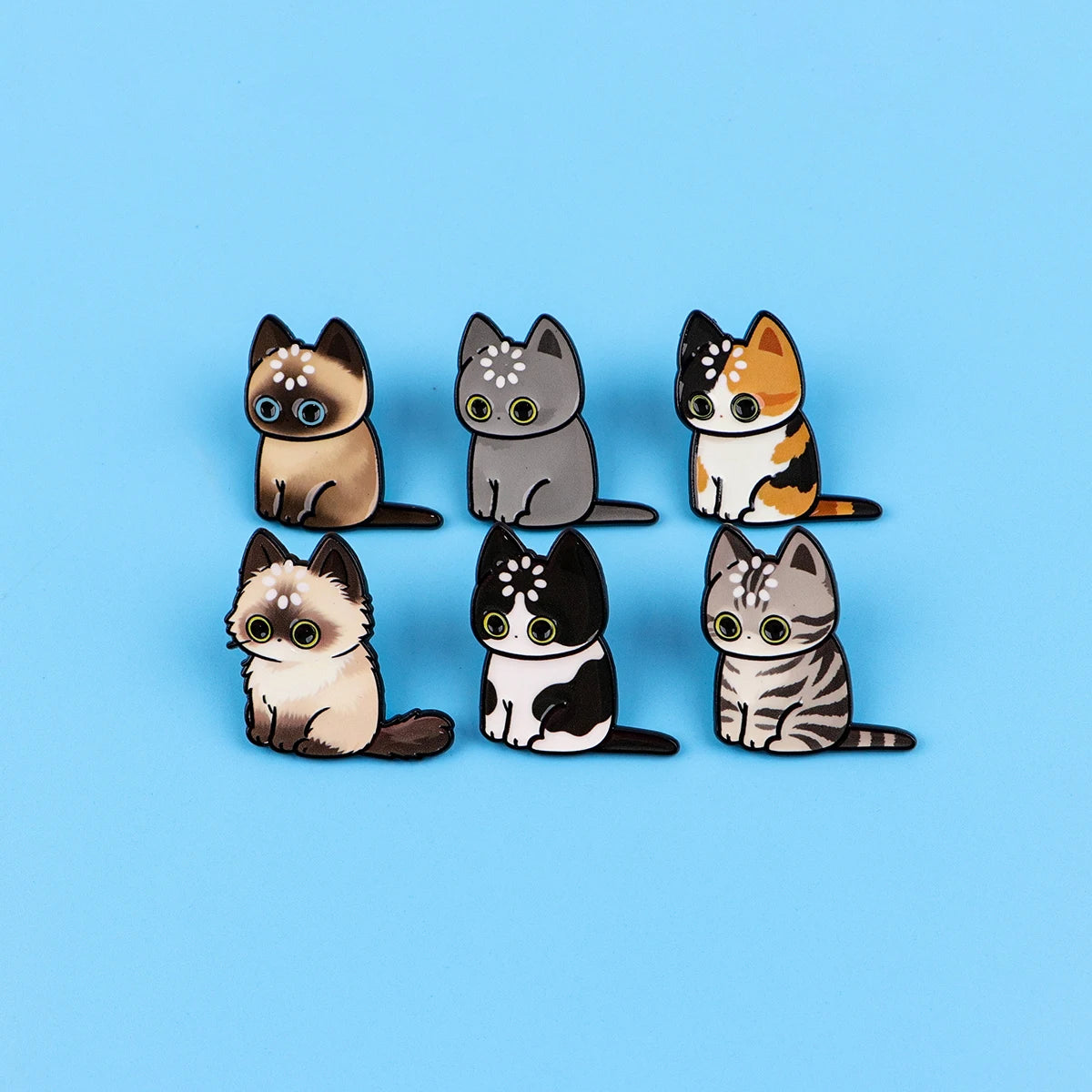 "Loading" Black Cat Enamel Pin Cute Brooch Pines Lapel Pins Badge on Backpack Clothing Accessories Animal Jewelry Friends Gifts