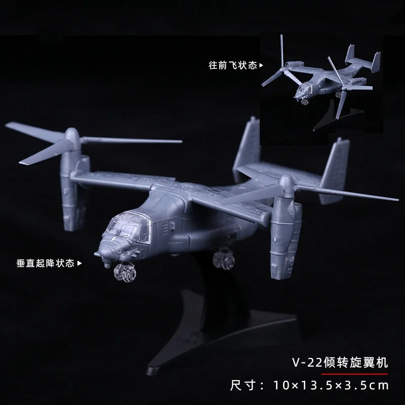 4D 27 Styles 1:144 Fighter Assembly Model Plastic Glue Free Plane Armed Helicopter Reconnaissance Aircraft Model Toy