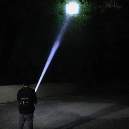 Mijia Outdoor Flashlight Portable Strong Light Variable Focus with Floodlight Side Lights Long Range Rechargeable Flashlight
