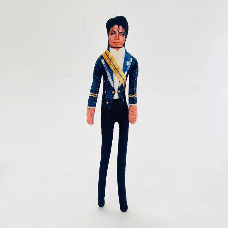Jackson Cosplay Prop Gift Pop Star Michael Charactor Stuffed Doll Joint Mobility Doll Toy Desk Ornament Funny Party Favors