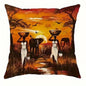 African elephant decorative pillowcase, pillowcase ultra-soft polyester material living room sofa back car pillowcase decoration