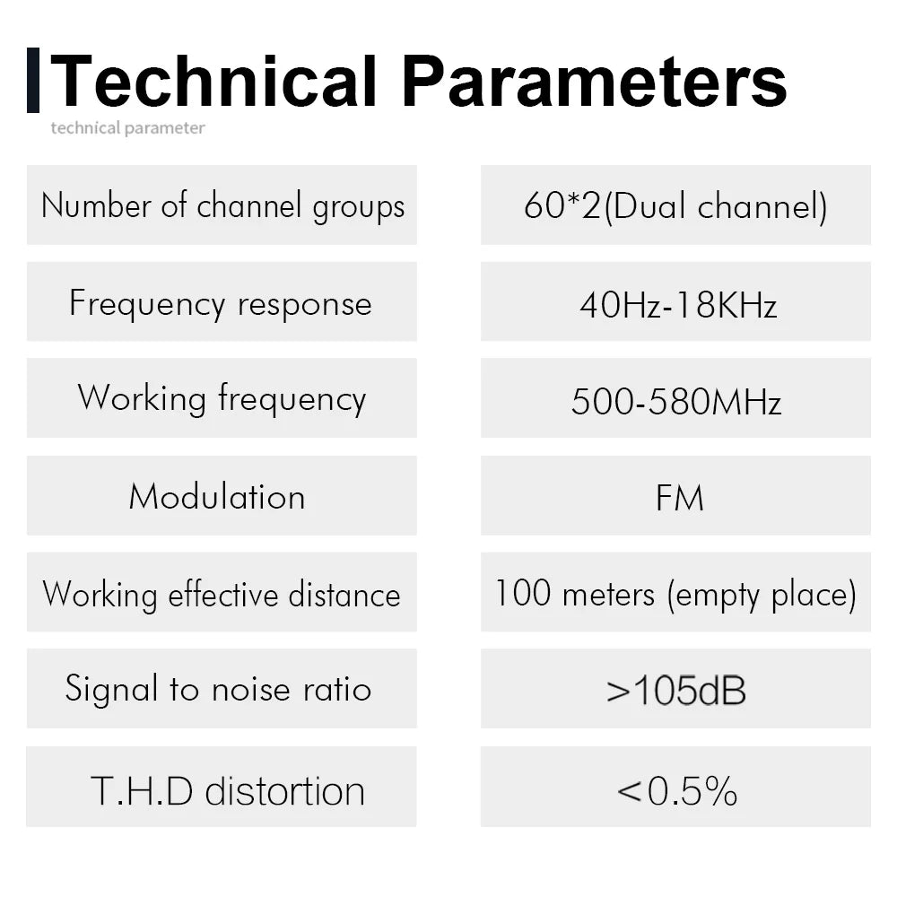 Wireless Microphone G-MARK G320AM Professional UHF 2 Channels Karaoke Mic Handheld Automatic Frequency Adjustable 100M