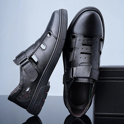 Men's Summer Hollow out Slip-On Shoes Anti-Slip Soft Bottom Casual Comfortable Breathable Loafers-705