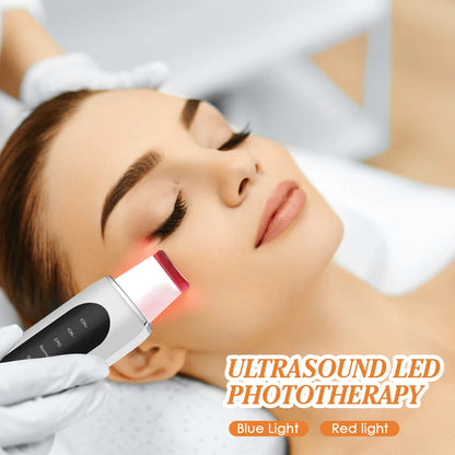 Ultrasonic Skin Scrubber Peeling Blackhead Remover Deep Face Cleaning Ultrasonic Ion Ance Pore Cleaner Facial Shovel Cleanser