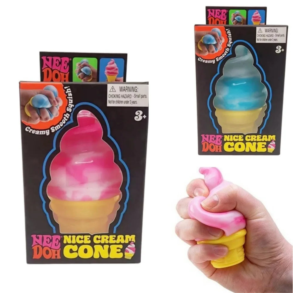 New Schylling Needoh Ice Cream Sensory Toy, Squeeze Stress Relief Blocks, Stress Reduction, Puzzle Solving Emotional Regulation
