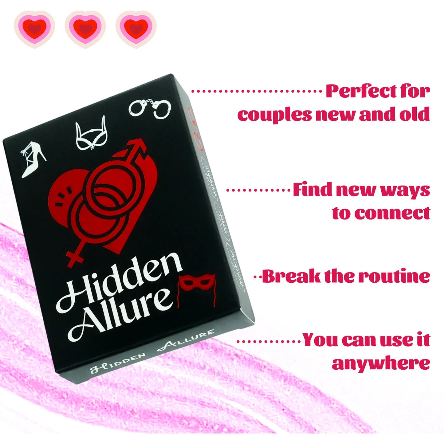 50-Card Couples Drinking Game Cards Set 8.9x6.4cm Challenge Cards Perfect for Date Nights Bedroom Fun Adult Parties