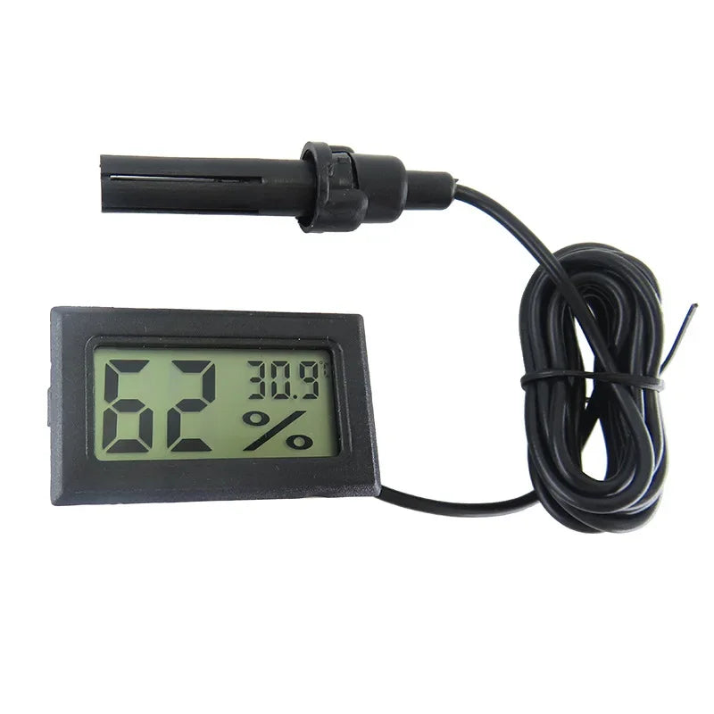 Embedded Digital Thermometer Hygrometer with External Wire Probe High Precision Electronic Humidity Temperature Meter Greenhouse