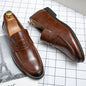Classic Casual Business Shoes Men Formal Social Wedding Leather Shoes Men Slip On Office Leather Loafers Men's Dress Shoes