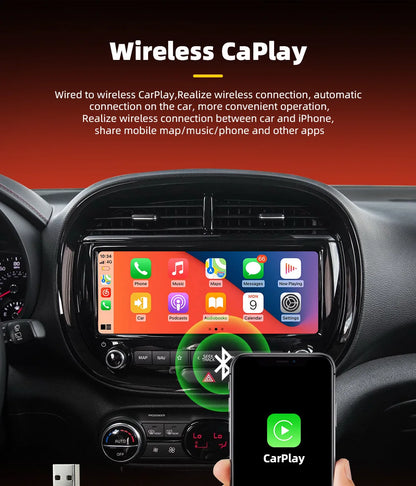 2025 NEW 2 In 1 Wireless Carplay AI Box Android Auto Plug And Play Applicable To Convert Original Car Wired Carplay To Wireless