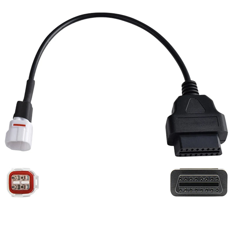 For Yamaha 3/4 /6 Pin To OBD2 Connector Motorbike OBDII Diagnostic Cable OBD Fault Code Reader Adaptor Extension Cable