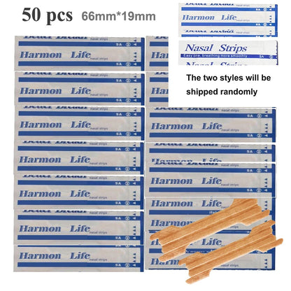 50PCS Breath Nasal Strips Right Aid Stop Snoring Nose Patch Good Sleeping Patch Product Easier Breath Random Pattern