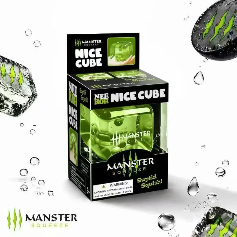 NeeDoh Nice Cube Squish Fidget Toy Sensory Stress Reliever Anxiety Calm Focus Cube All Ages Gift