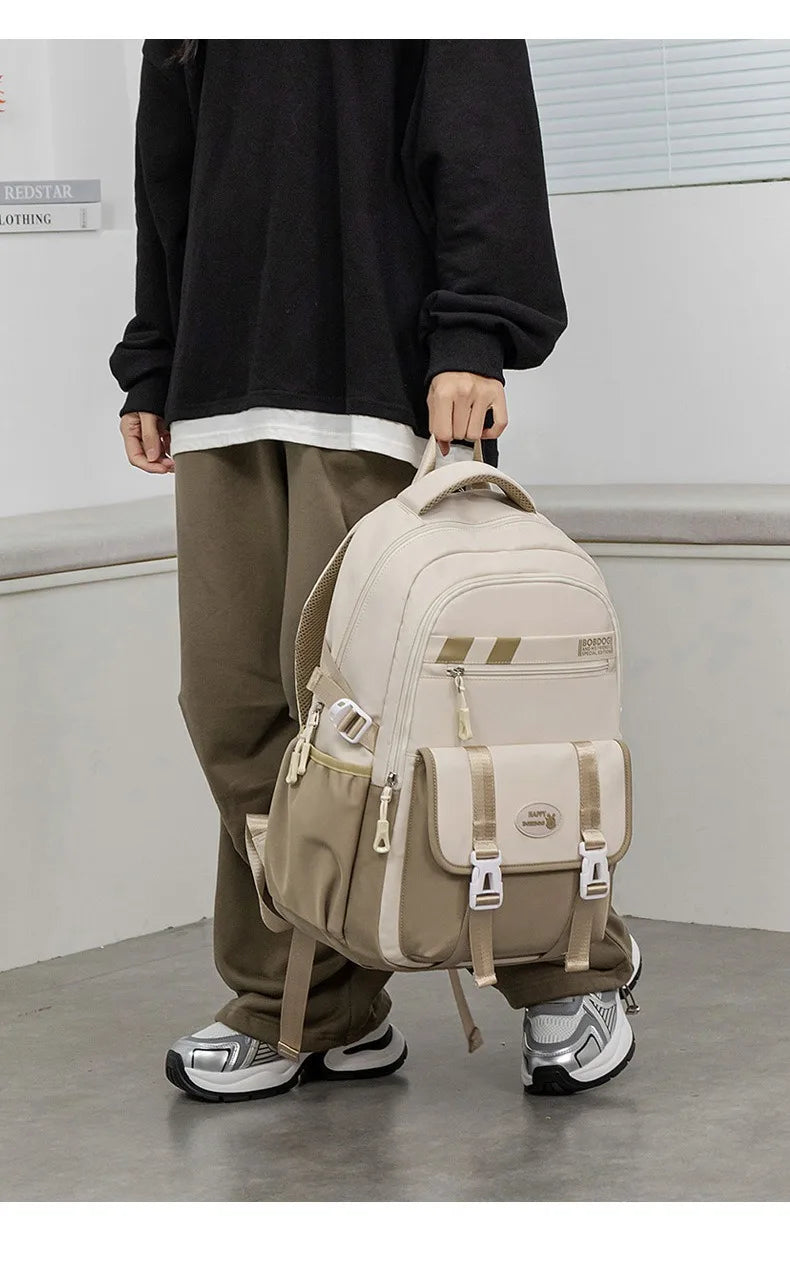 New School Bag with High Appearance Level Junior High School Backpack Large Capacity Primary School Backpack Ins Wind