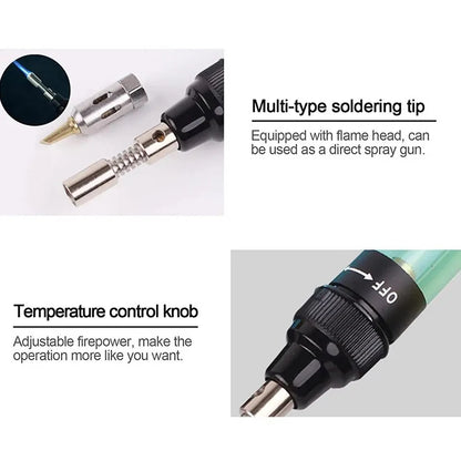 Portable Soldering Iron Kit 1300 Celsius Welding Pen Burner Blow Torch Gas Soldering Iron Cordless Butane Tip Tool