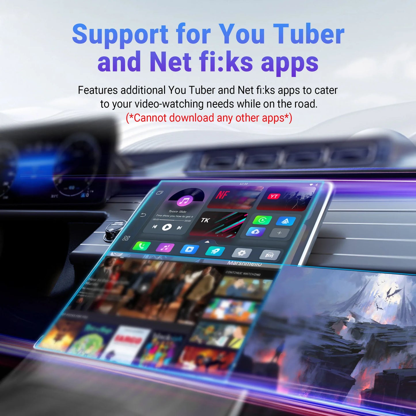 OTTOCAST Wireless CarPlay Android Auto Adapter Play2Video Pro Video Box New WiFi Car Accessories for Youtube for Netflix