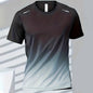 Men's T-shirts Sports T-shirt Quick-drying Gradient Short Sleeve Tees Outdoor Workout Basketball Training Running men clothes