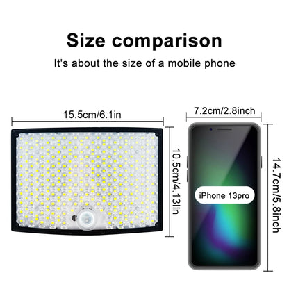 Solar Lights Outdoor 366/400/318 LED Motion Sensor Security Lights IP65 Waterproof Solar Powered Flood Lights for Garden Yard