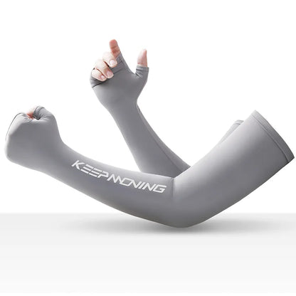 Cooling Arm Sleeves Cycling Half Finger Long Sun Protection Gloves Summer Unisex Outdoor Camouflage Ice Silk Fishing Arm Covers