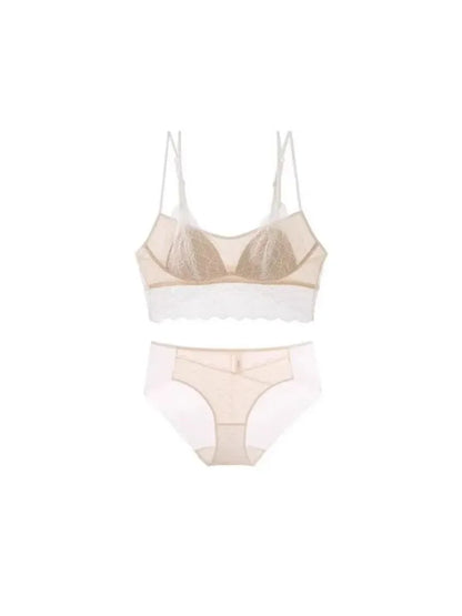 Sexy Lace Bralette No Underwire | French Triangle Cup Bra | Summer Thin Breathable for Women | Slimming Strappy Back Lingerie