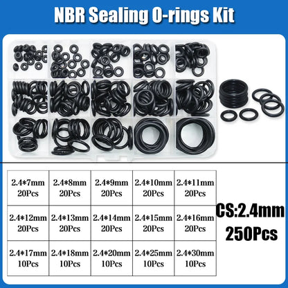 O Ring NBR Seal Washer Plumbing Gasket Thickness 1/1.5/2.0/2.4/3.1/4.0 Nitrile Butadiene Rubber Spacer Oil Resistance Oring Kit