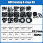 O Ring NBR Seal Washer Plumbing Gasket Thickness 1/1.5/2.0/2.4/3.1/4.0 Nitrile Butadiene Rubber Spacer Oil Resistance Oring Kit