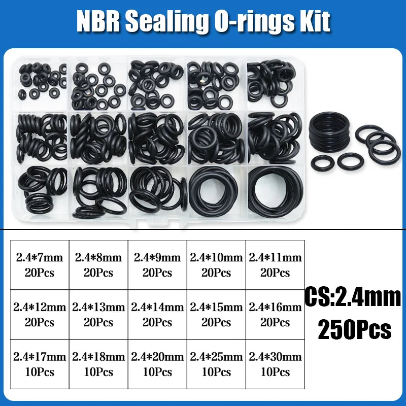 O Ring NBR Seal Washer Plumbing Gasket Thickness 1/1.5/2.0/2.4/3.1/4.0 Nitrile Butadiene Rubber Spacer Oil Resistance Oring Kit