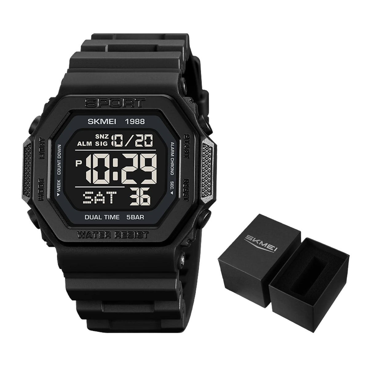 SKMEI Fashion Military Countdown Sports Digital Watches For Men Women 5Bar Waterproof Chrono Electronics Wristwatch Reloj Hombre