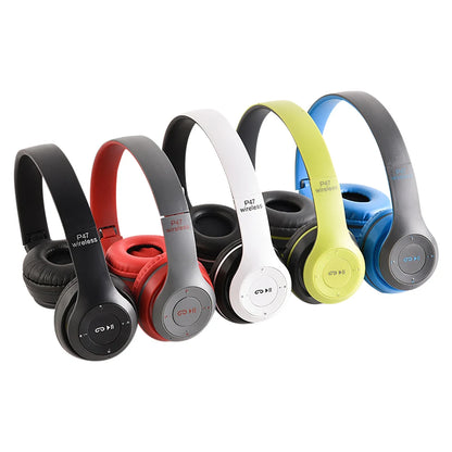 Fone Wireless Bluetooth Headphones HIFI Stereo Foldable P47 Earphones Kid Helmet Gift With Microphone Support SD Card For iPhone