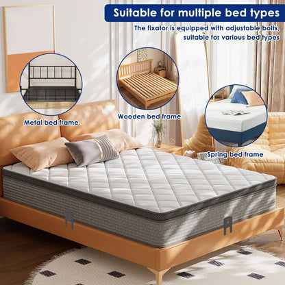 6Pcs Nonslip Mattress Gaskets for Bed Frame Metal Pad Gripper Adjustable Thick Mattress Holder Slide Stopper