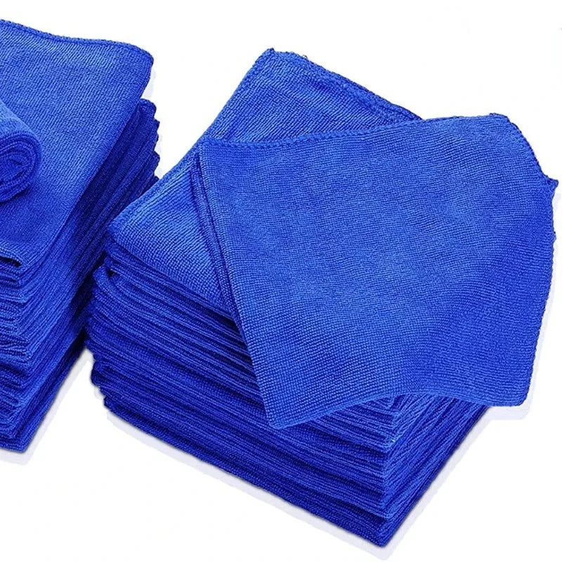 1-20Pcs Soft Microfiber Car Cleaning Towel Drying Cloth Hemming Wash Towel Water Suction Polishing Car Motorcycle Cleaning Tools