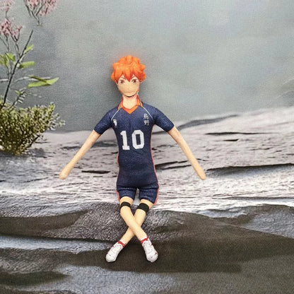 Anime Haikyuu Hinata Shoyo Kozume Kenma Cosplay Cotton Doll Iron Wire Skeleton Twistable Abstract Cartoon Figure Funny Dolls