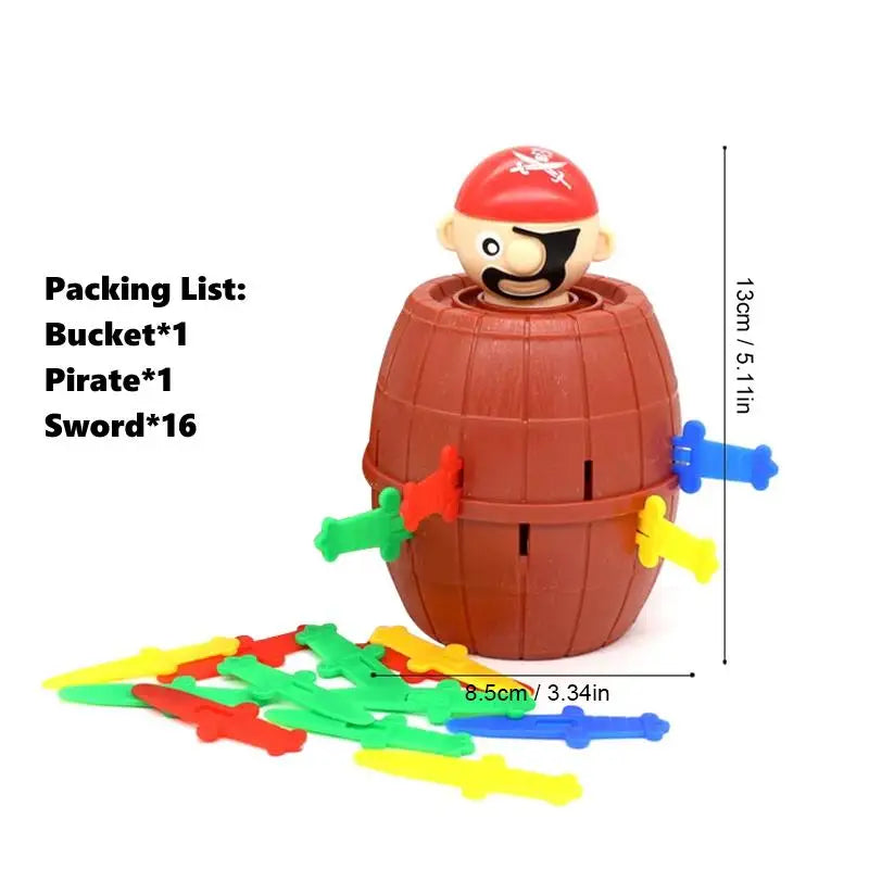 Fun Pirate Barrel Toy Sword Jump Pirate Game Board Children Halloween Toy Parent-child Interactive Toy Boy