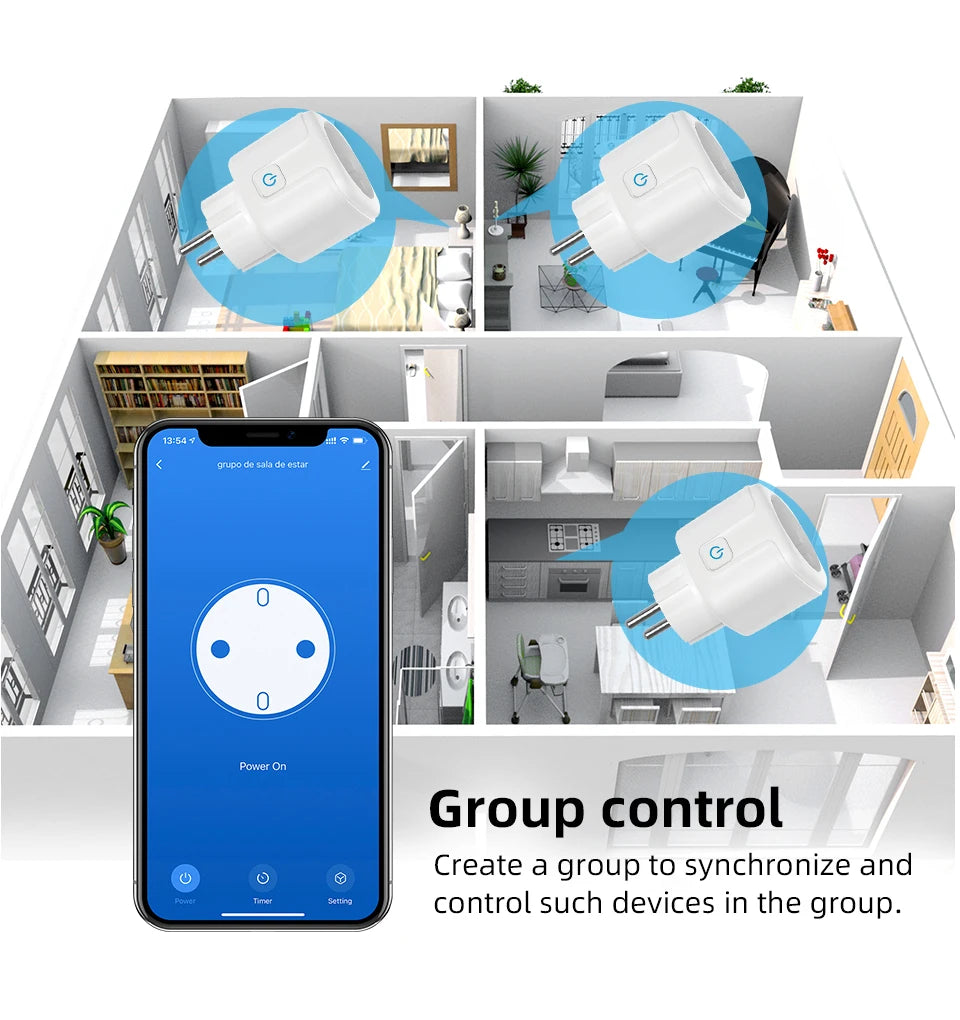 Tuya ZigBee Smart Socket Supporting Google/Alexa Voice Control| Requires Gateway| Remote Scheduling/Power Consumption Statistics