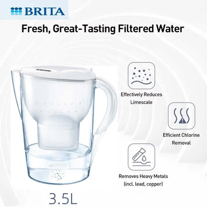 BRITA Oczyszczacz wody 3.5L Domowy dzbanek filtrujący wodę z wkładem filtrującym Dzbanek filtrujący wodę Seria Marella Ocean