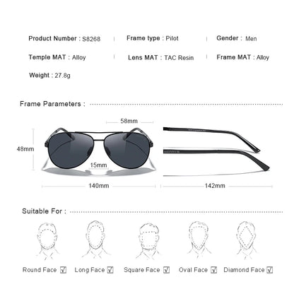 MERRYS DESIGN Classic Polarized Pilot Men Sunglasses For Driving Fashion Women Gradient Sunglasses UV400 S8268