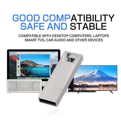 JASTER Metal USB Flash Drive 128GB Business Gift Memory Stick 64GB Free Key Chain Pen Drive 32GB Silver Flash Disk 16GB 8GB 4GB