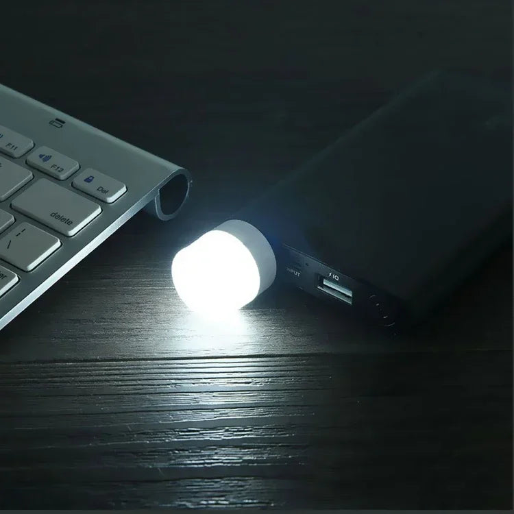 1-20 szt. Mini USB Lampka nocna Ciepła biała Ochrona oczu Lampa do czytania książek USB Wtyczka Komputer Mobilna ładowarka Powerbank LED Lampka nocna