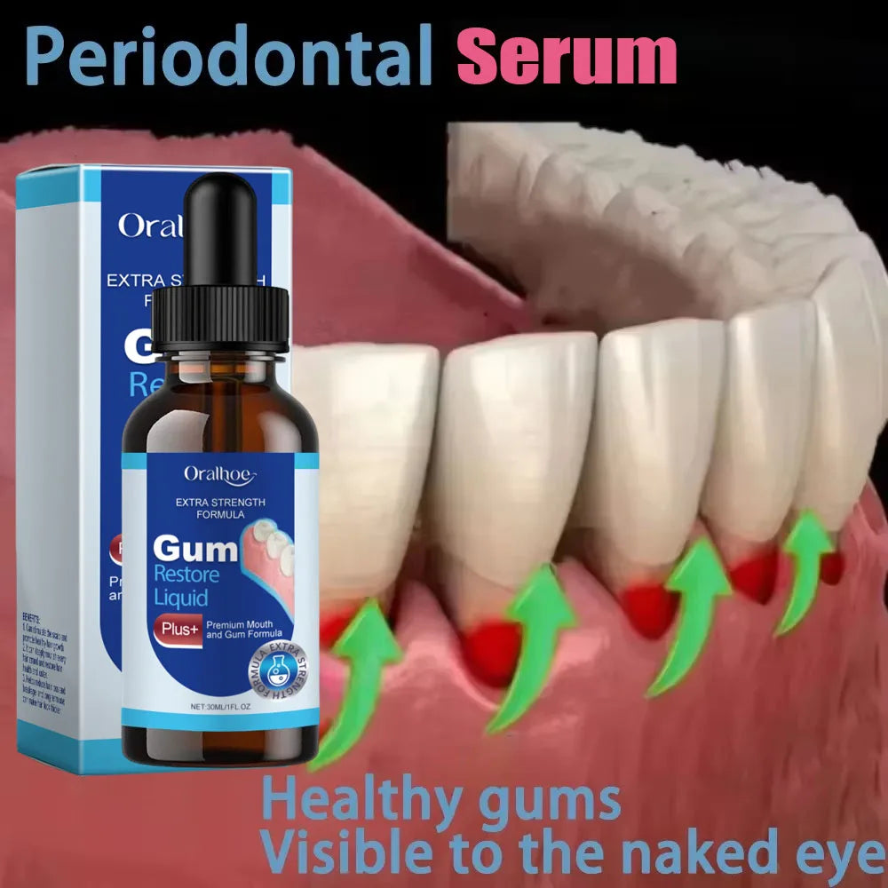 Damaged Gum Repair Care Gel Serum Relieve Sore Gums Allergy Deep Cleaning Teeth Stains Tartar Serum Dental Caries Tooths Serum